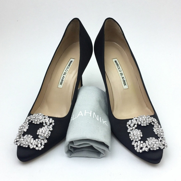 MANOLO BLAHNIK Hangisi Pointed Toe Pump sz 7 - Picture 7 of 13